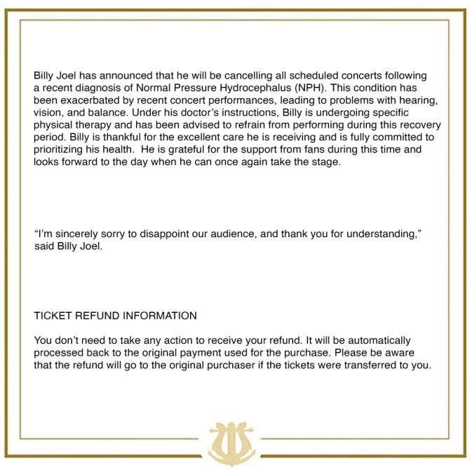 Billy Joel Statement